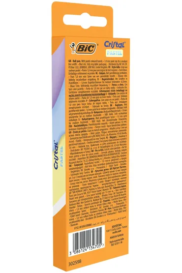 D�ugopis Cristal Pastel 1mm niebieski 5 szt BIC