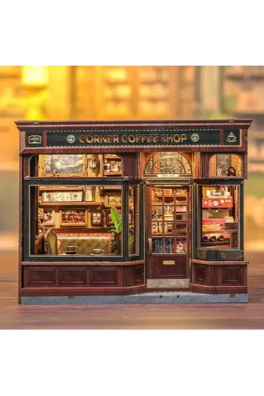 Puzzle Miniaturowy domek Book Nook Zapach kawy Habarri