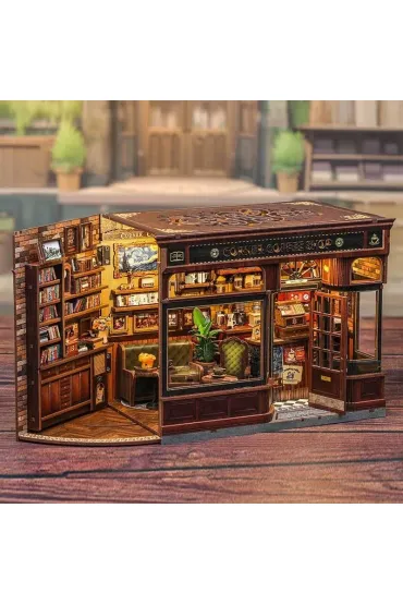 Puzzle Miniaturowy domek Book Nook Zapach kawy Habarri