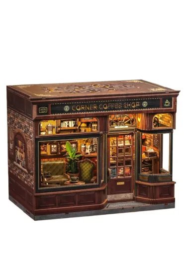 Puzzle Miniaturowy domek Book Nook Zapach kawy Habarri
