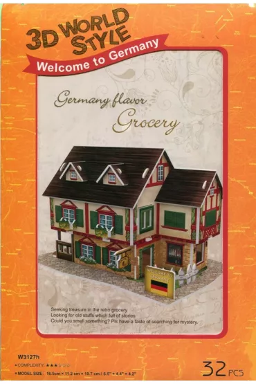 Puzzle 3D 32 el. Domki �wiata Niemcy Grocery Shop Cubic Fun