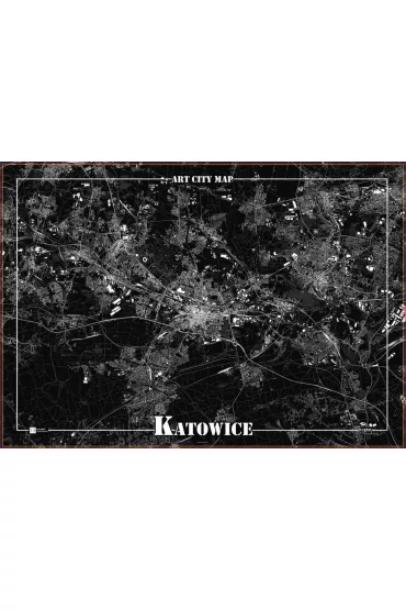 Plakat dekoracyjny - Katowice 155x652 mm
