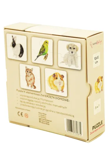 Puzzle 4 el. Zwierz�ta domowe Mama Maluje