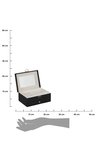 Atmosphera Szkatu�ka na bi�uteri� 24,5x17cm czarna