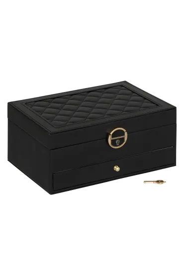 Atmosphera Szkatu�ka na bi�uteri� 24,5x17cm czarna
