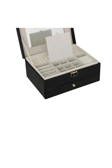Atmosphera Szkatu�ka na bi�uteri� 24,5x17cm czarna