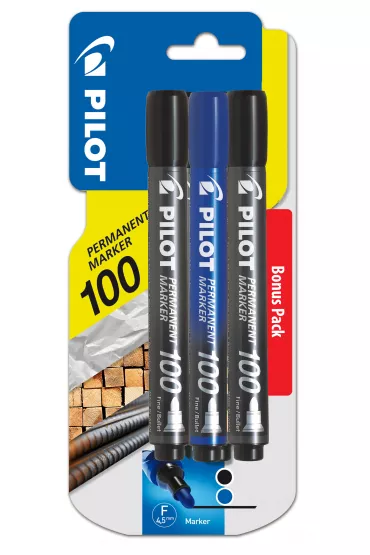 Pilot Marker permanentny 100 3 szt.
