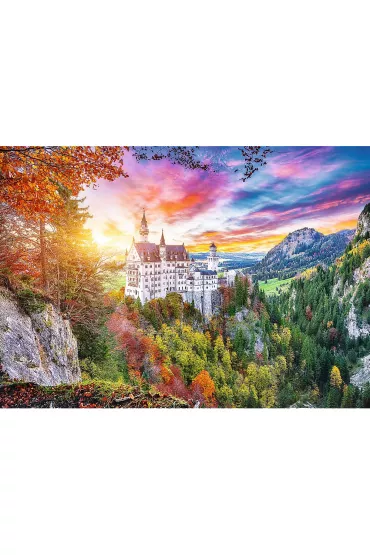 Puzzle 500 el. Widok na zamek Neuschwanstein Trefl