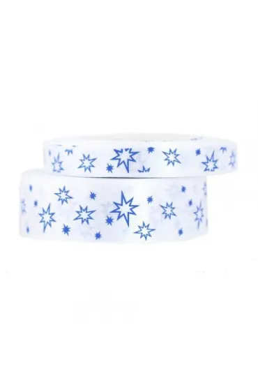 Pogotowie Florystyczno �lubne Wst��ka satynowa w gwiazdki 12 mm/22mb