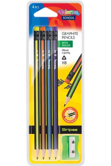 Patio O��wek Colorino tr�jk�tny z gumk� z temper�wk� na blistrze 4 szt.