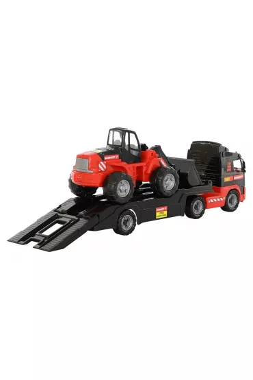 Polesie 56733 MAMMOET Volvo - samoch�d holownik + �adowarka w siatce