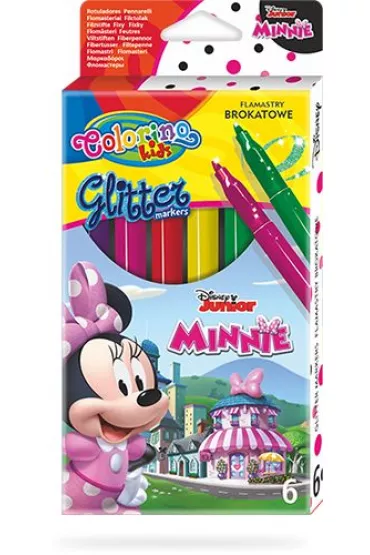 Patio Flamastry brokatowe Colorino Kids Minnie 6 szt.