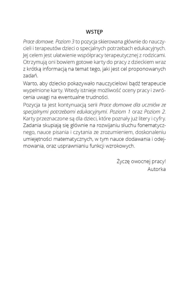 Prace domowe dla uczni�w ze specjalnymi potrzebami edukacyjnymi. Poziom 3 - Olga K�odnicka