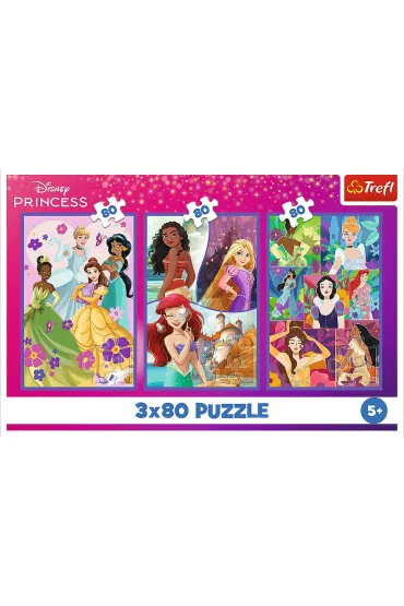 Puzzle 3x80 el. Ksi�niczki przyjaci�ki Trefl