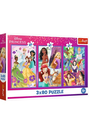 Puzzle 3x80 el. Ksi�niczki przyjaci�ki Trefl