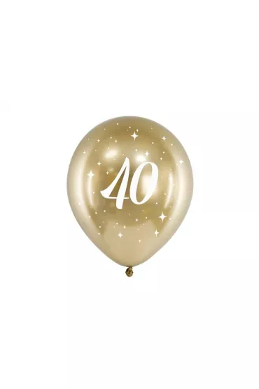 PartyDeco Balony Glossy 40-stka z�ote 30cm