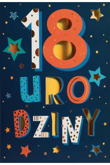 Karnet okazjonalny B6 z kopert� 18 Urodziny PAN DRAGON HM200-3441