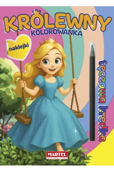 T�czowa kredka. Kr�lewny z naklejkami