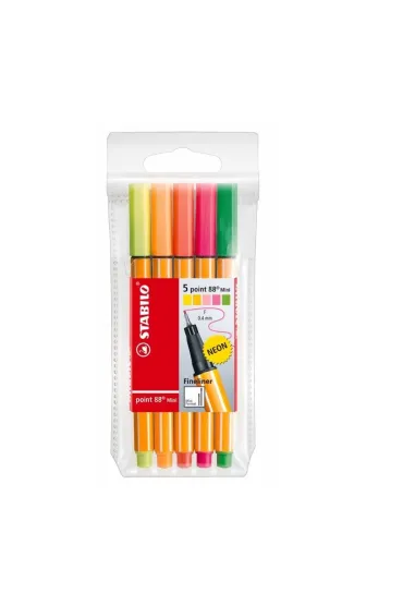 Stabilo Cienkopis Point 88 Mini neon 5 kolor�w