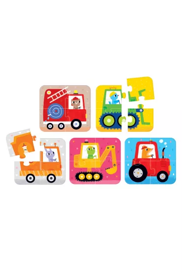 Puzzle Ukadam pojazdy Bright Junior Media