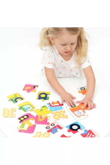 Puzzle Ukadam pojazdy Bright Junior Media