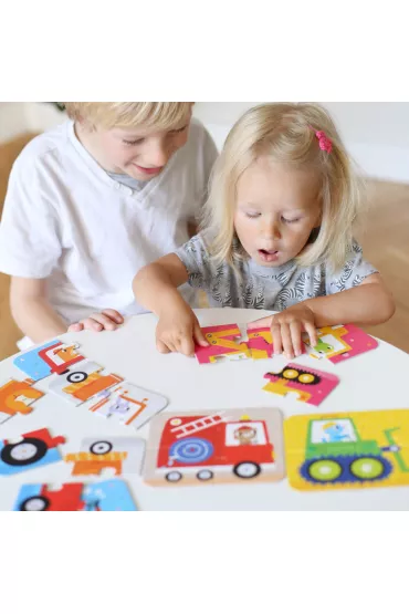 Puzzle Ukadam pojazdy Bright Junior Media
