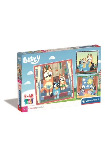 Puzzle 3x48 el. SuperColor. Bluey Clementoni