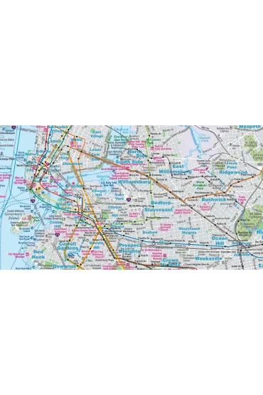 New York. Laminated map in scale 1:75 000