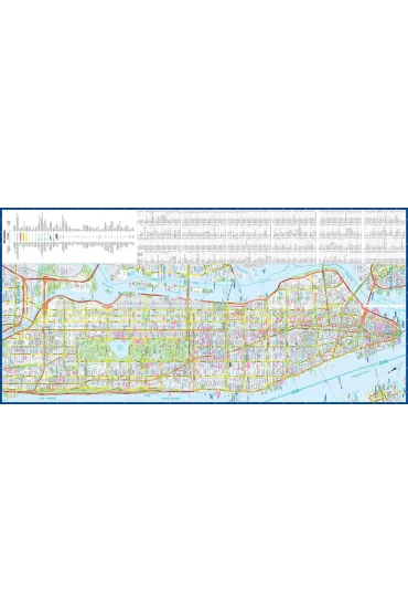 New York. Laminated map in scale 1:75 000