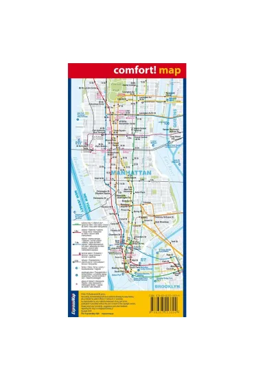 New York. Laminated map in scale 1:75 000