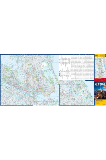 New York. Laminated map in scale 1:75 000