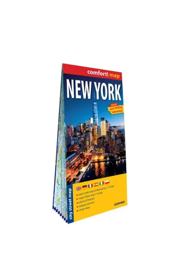 New York. Laminated map in scale 1:75 000
