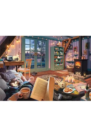Puzzle 500 el. 2D Przytulne miejsce Ravensburger