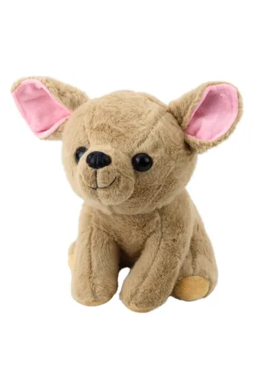 Chihuahua pluszowy be�owy 22cm LeanToys