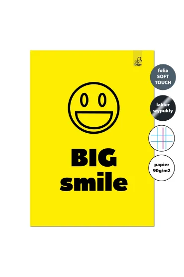 EV-Corp Zeszyt A4 32k.w kratk� z marginesem Big Smile 90g