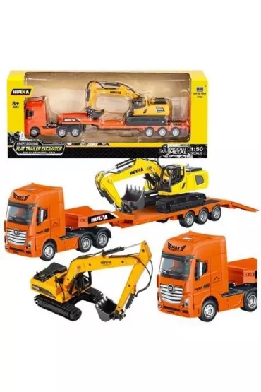 Ci�ar�wka z naczep� pomara�czowa 1:50 LeanToys