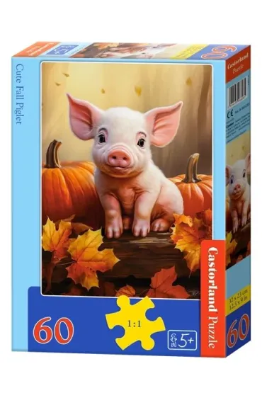 Puzzle 60 el. Cute Fall Piglet Castorland