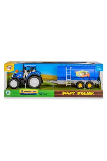 Traktor New Holland T5 z cystern� na mleko 1:32 Daffi