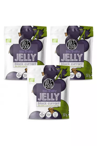 Diet-Food �elki owocowe o smaku czarnej porzeczki Zestaw 3 x 50 g Bio