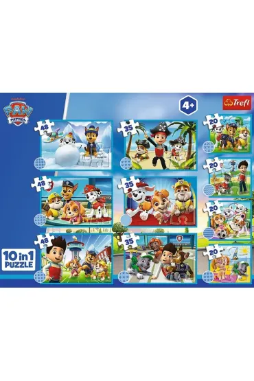 Puzzle 10w1 Dzielna dru�yna Psiego Patrolu TREFL