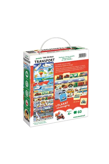 Puzzle 60 el. Tak dzia�a transport Bright Junior Media