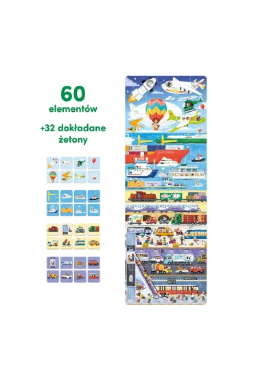 Puzzle 60 el. Tak dzia�a transport Bright Junior Media