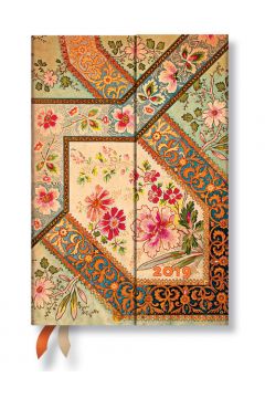 Paperblanks Kalendarz ksikowy Filigree Floral Ivory Mini 2019 Horizontal