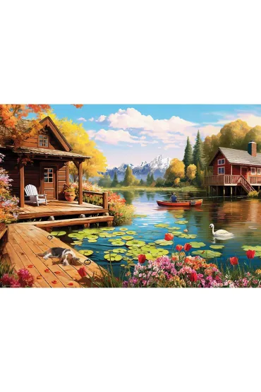Puzzle 24 Lake Cottage by Lauai 6724-6016 Eurographics