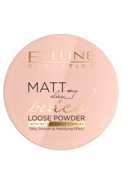 Eveline Cosmetics Matt My Day Peach Loose Powder wygadzajco-matujcy sypki puder do twarzy 6 g