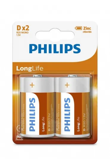 Philips Bateria R20 1.5V 2 szt.