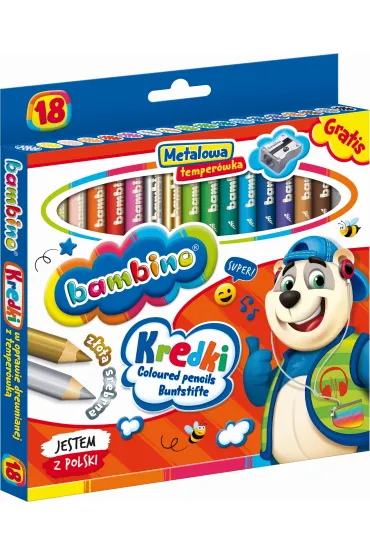 St. Majewski Kredki o��wkowe Bambino 18 szt.