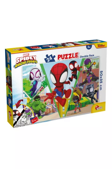 Puzzle dwustronne 24 el. PLUS Spidey Let`s Challenge Lisciani