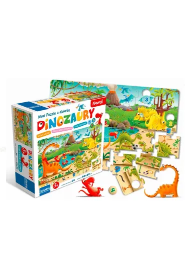 Maxi puzzle Dinozaury Granna - Daniel W�odarski