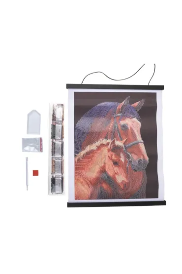 Epee Plakat z mozaik� diamentow� Konie 35x45cm